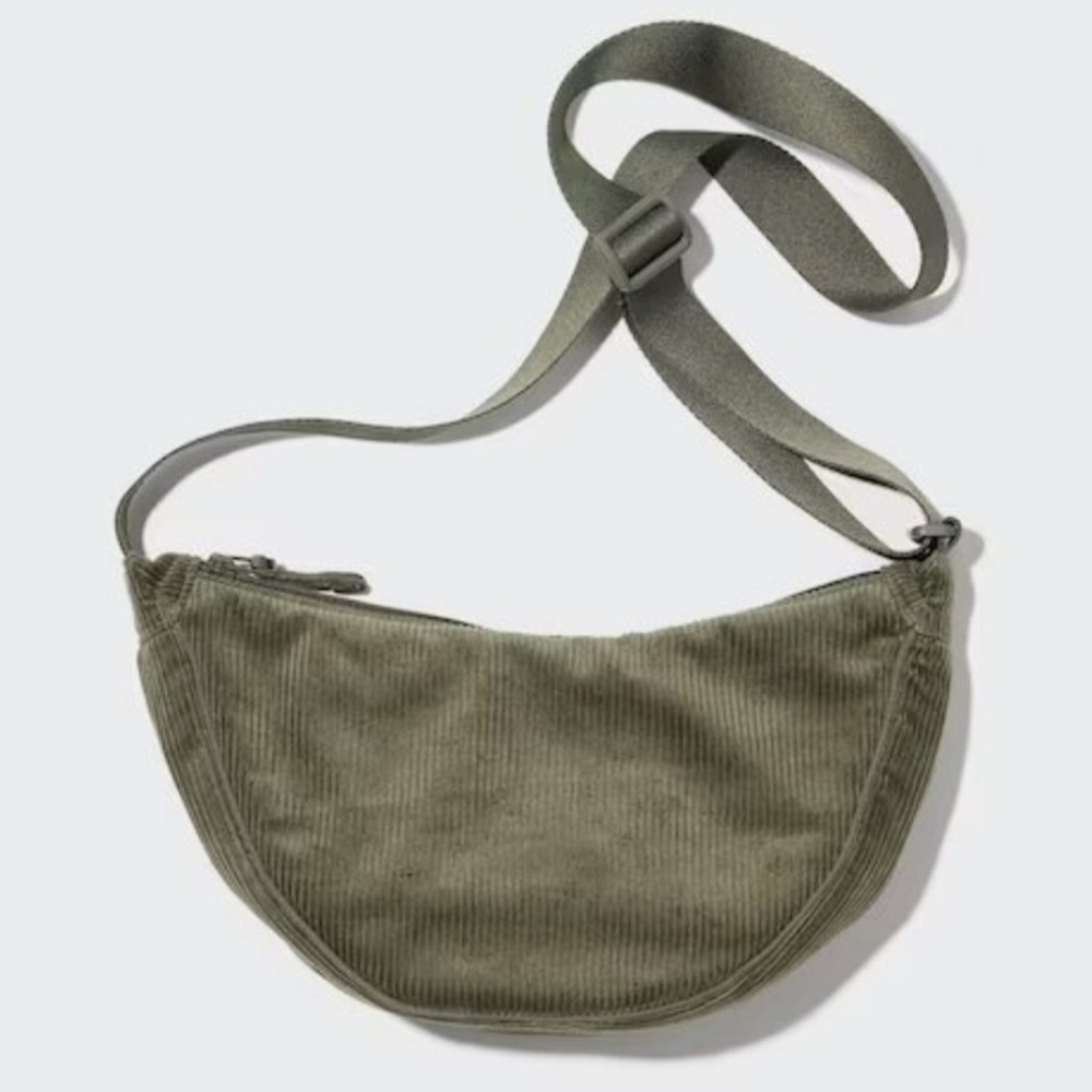 Uniqlo corduroy crescent bag